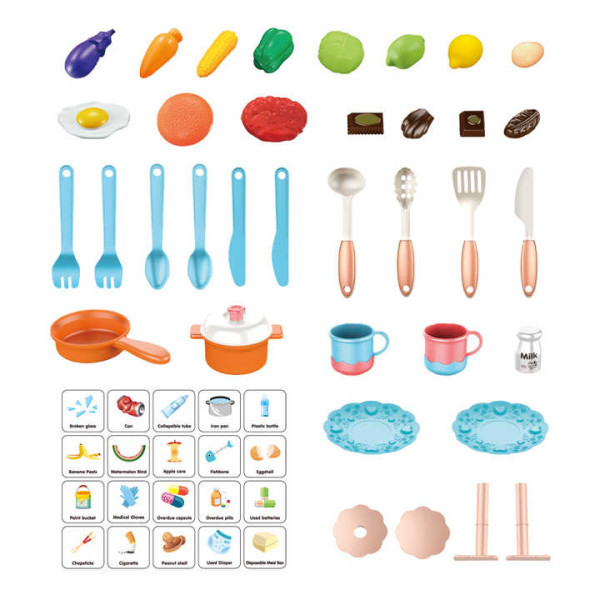مطبخ أطفال 🍳👩‍🍳💦 - 55 قطعة